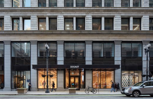 A long-exposure photograph of the SAIC Galleries building.